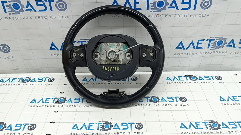 Naked steering wheel Jeep Grand Cherokee WK2 14-22 black leather, scratches, bumps