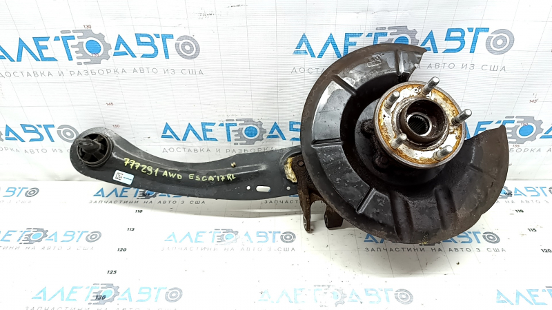 Rear left axle with hub for Ford Escape MK3 17-19 AWD with lever, with cover, with ABS sensor, rusty