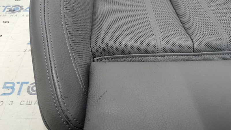 Audi Q5 80A 18-20 Sport passenger seat upholstery, leather, gray, heated, perforated, for ventilation, for cleaning