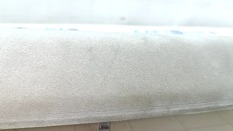 Left front pillar trim for Audi Q7 16-25 Bose, gray Alcantara, scratches, dry-cleanable
