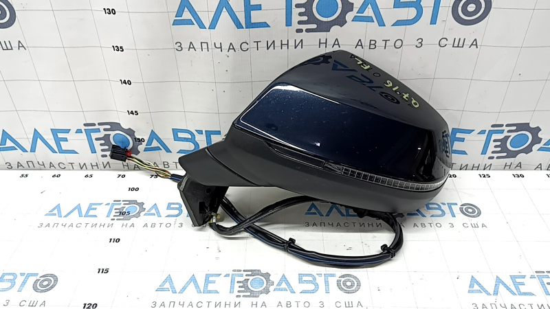 Left side mirror assembly for Audi Q7 16-19, 15+4 pins, heated, auto-folding, turn signal, auto-dimming, camera, BSM, blue
