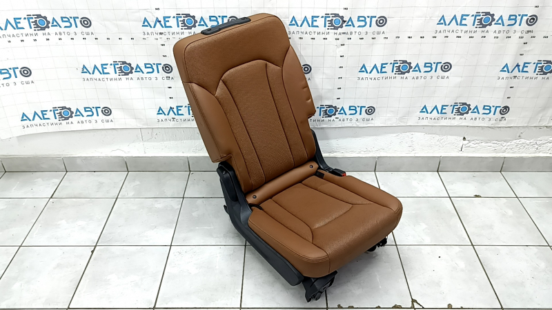 Rear seats, 2nd row, right, Audi Q7 16-19, brown leather with perforation, heated, dents