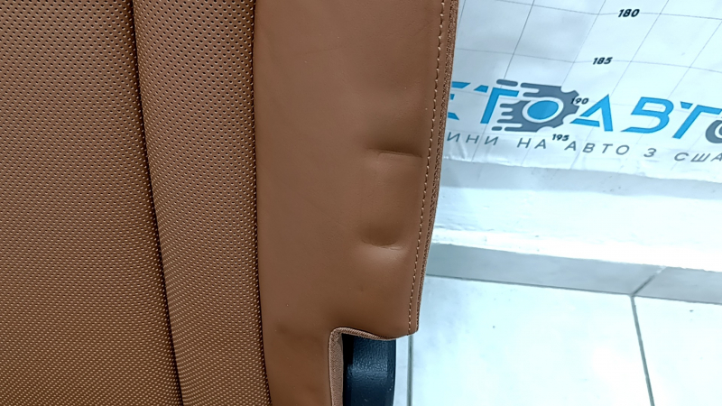 Rear seats, 2nd row, right, Audi Q7 16-19, brown leather with perforation, heated, dents