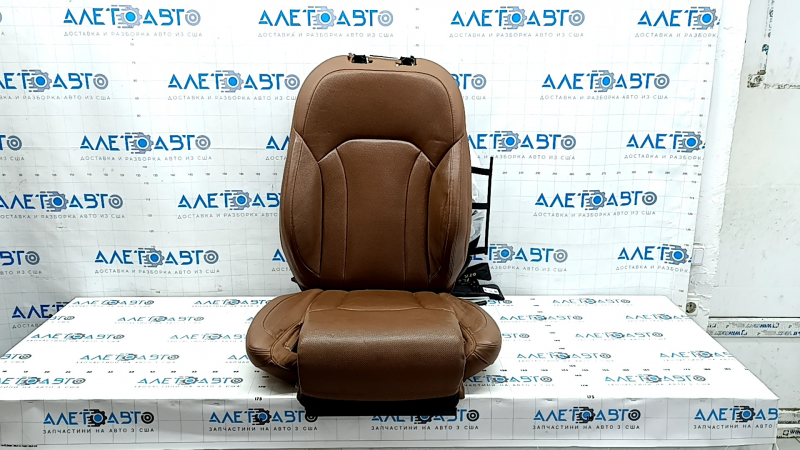 Audi Q7 16-19 driver's seat upholstery, brown leather, heated, ventilated, with a massage mat, scuffs, scratches, dents, broken fasteners