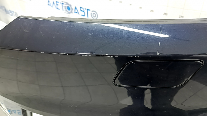 Bare front bumper for Audi Q7 16-19 with 4 parking sensors, blue LC5M, scratches, broken fasteners