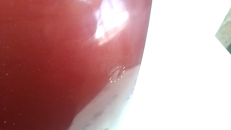 Naked tailgate with glass Nissan Leaf 13-17 red NAH, bump, peeling varnish