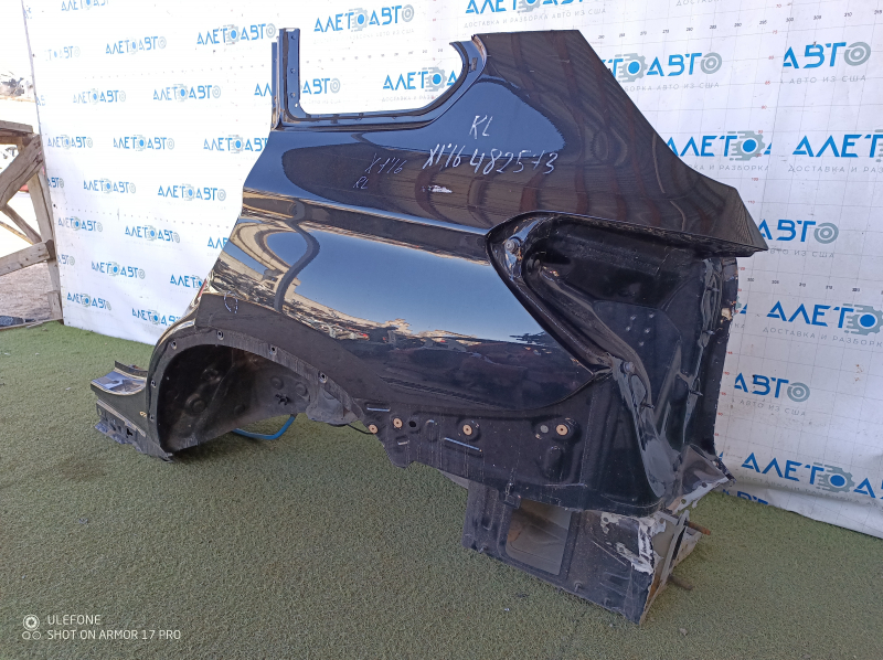 Quarter wing rear left BMW X1 F48 16-22 black, on the body, bumps