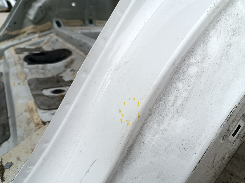 Quarter wing rear left Kia Niro 17-22 HEV, on the body, white, bumper