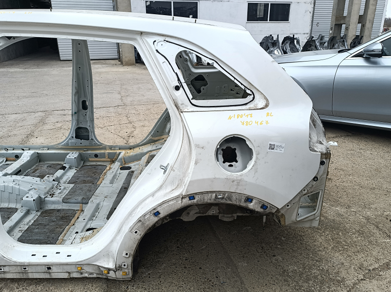 Quarter wing rear left Kia Niro 17-22 HEV, on the body, white, bumper