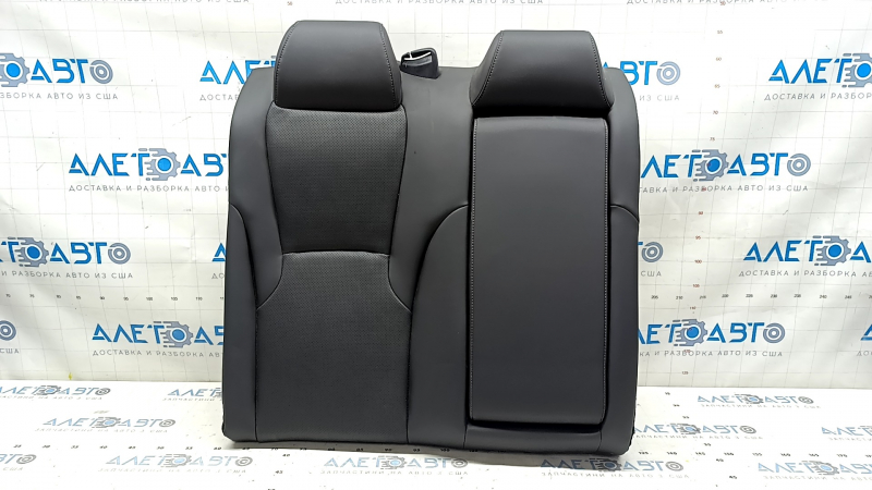 Rear seat, 2nd row, upper right, Honda Accord 23-24, black leather, perforated, with armrest