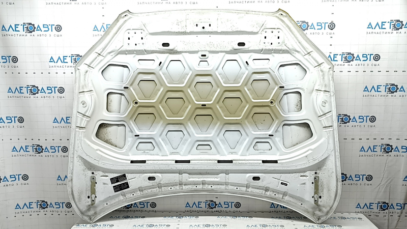 Volvo XC90 16-23 aluminum hood, white 707, dented