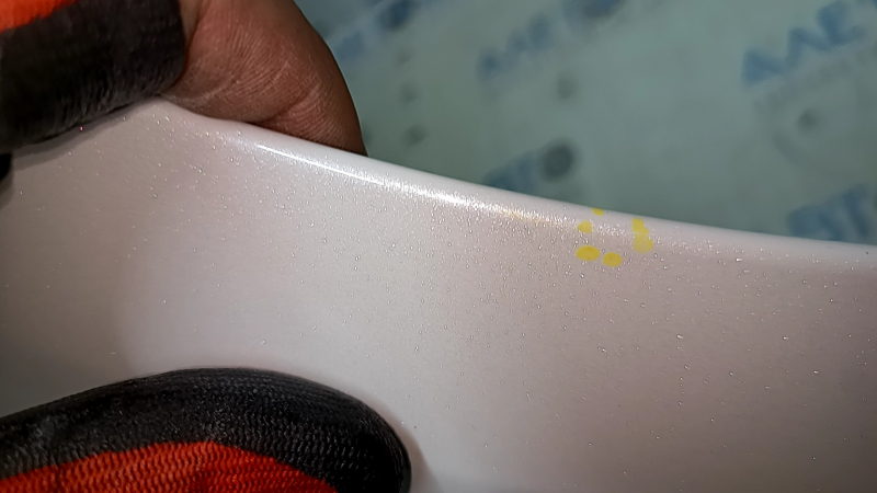 Honda Accord 23-24 front left fender, white, NH-883P, scratches