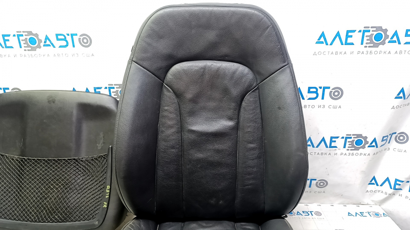 Audi Q7 4L 10-15 passenger seat upholstery, heated, black leather, with overlay
