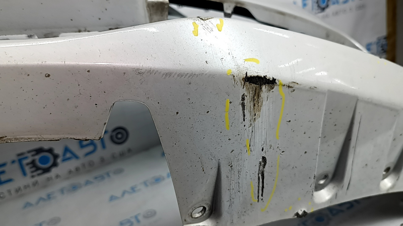 Bare front bumper BMW 3 F30 16-18 Sport line, with parking sensors, white A96 scratches