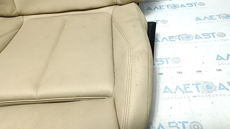 BMW 3 F30 12-18 passenger seat upholstery, beige leather, heated, Sport, for cleaning