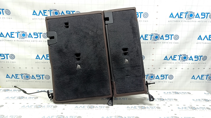 Rear seat, 2nd row, upper left, BMW X3 G01 18-21 leather, brown Vernasca Mokka, with belt, with armrest, dented leather