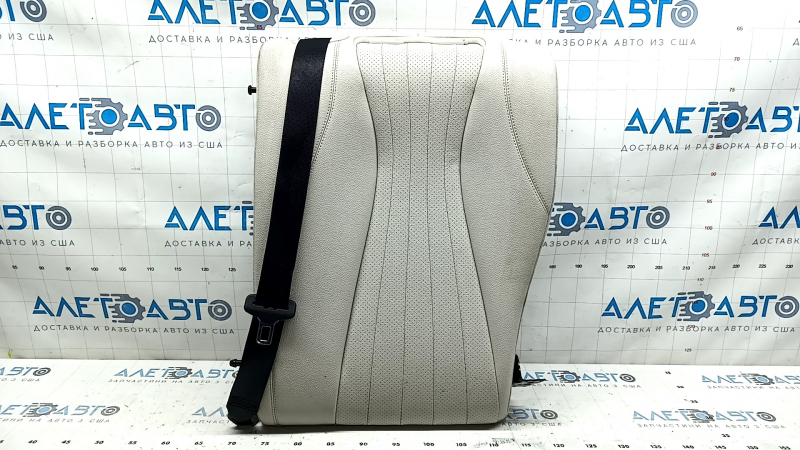 Rear row of seats, 2nd row, upper part, left, Mercedes W213 E 17-23, beige leather, with belt, cut