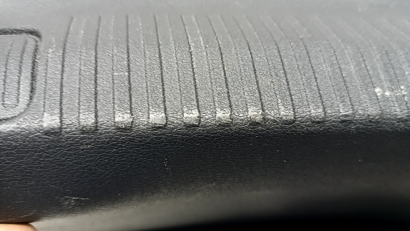 Audi A4 B9 17-20 trunk opening trim, black, scratches, broken mount