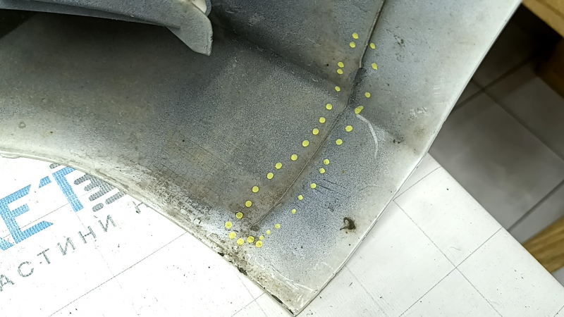 Bare front bumper Audi A4 B9 17-19 without washers, for 4 parking sensors, white, without plug, scratches, broken fasteners,
