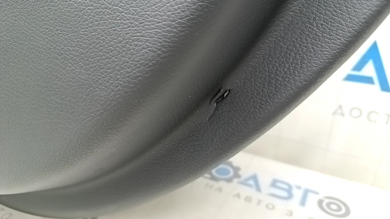 Door trim, front right card, Mercedes W213 E 17-23, black leather, beige leather insert, beige leather armrest, without curtain, wood insert, Burmester, with overlays and handle, tears, scratches