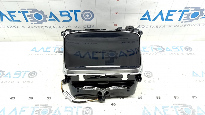 Mercedes W213 E 17-20 center console pocket with cup holders, glossy black, backlit, scratches