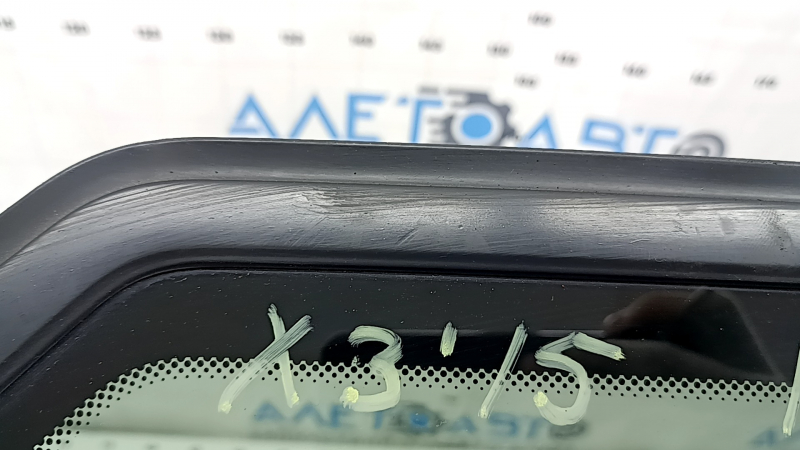 Rear right window, fixed glass, BMW X3 F25 11-17, tinted, matte black, scratches on molding