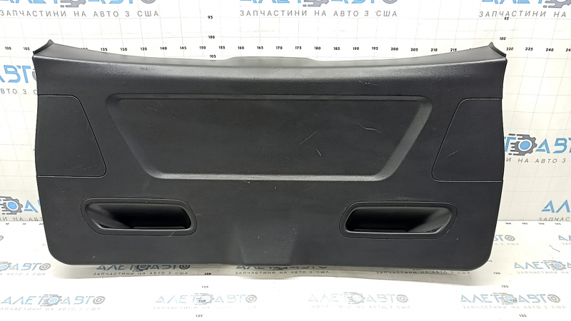 BMW X3 F25 11-17 black lower trunk lid trim for electric door, with plugs, scratches, broken mount