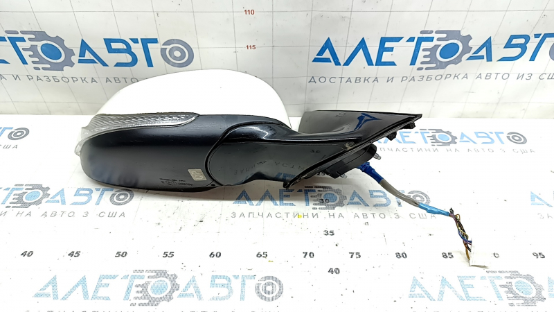 Infiniti Q50 14-20 right side mirror assembly, 7 pins, turn signal, white