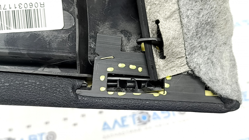 Left rear seat side panel for BMW X3 F25 11-17, black leather, broken fasteners