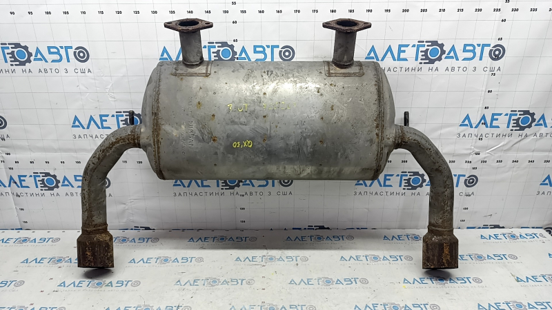 Rear muffler with barrel for Infiniti Q50 16-24 3.0T without chrome tips, rusty
