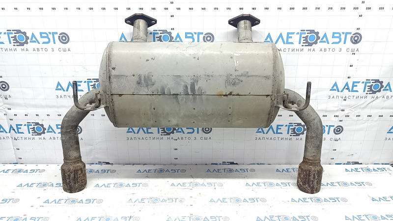 Rear muffler with barrel for Infiniti Q50 16-24 3.0T without chrome tips, rusty