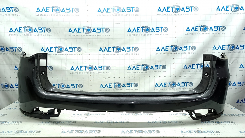 Bare rear bumper, upper part, Jeep Compass 17-20, without parking sensors, graphite, broken fasteners