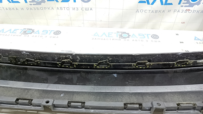 Bare rear bumper, upper part, Jeep Compass 17-20, without parking sensors, graphite, broken fasteners