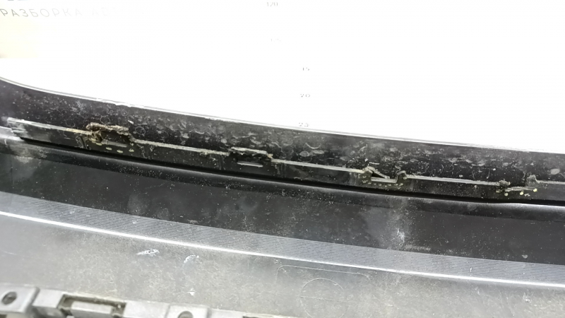 Bare rear bumper, upper part, Jeep Compass 17-20, without parking sensors, graphite, broken fasteners