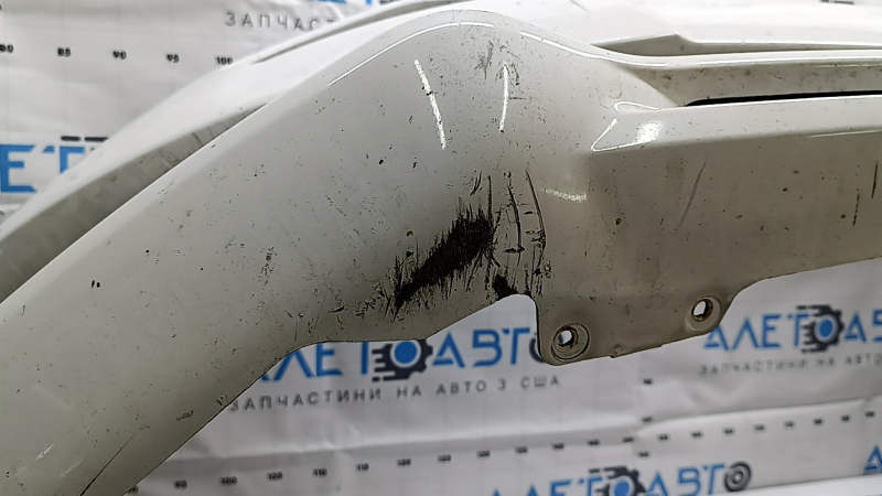 Front bumper, bare, Ford Fusion mk5 17-18, white, without parking sensors, scratches