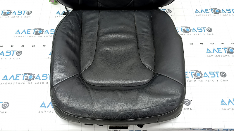 Audi Q7 4L 10-15 heated passenger seat upholstery, black leather, worn, scratches