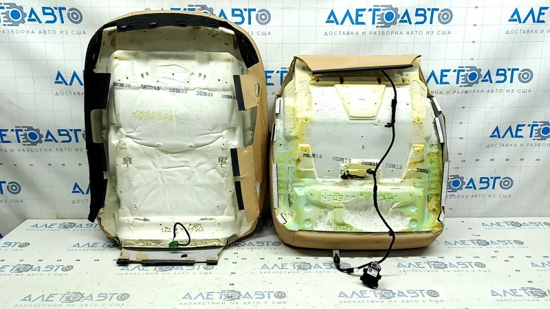 Volvo XC90 16-25 leather passenger seat upholstery, beige, heated, needs cleaning, oxidized chip