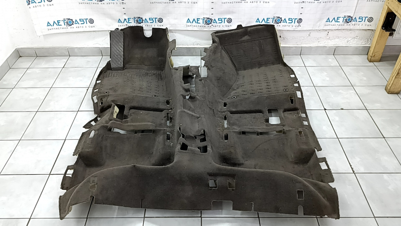 Audi Q5 8R 09-17 brown floor covering with footrest, needs cleaning, cut