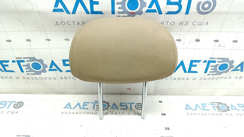 Rear left headrest for Hyundai Sonata 11-15, leather, beige, dry-cleanable, cracked