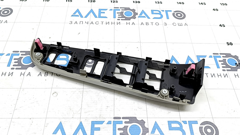 Front left power window control trim for Toyota Camry v50 12-14 USA, gray wood grain finish
