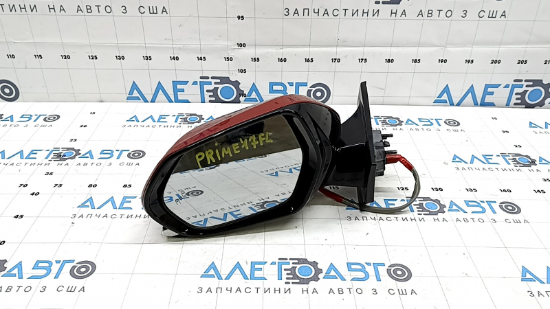 Left side mirror assembly for Toyota Prius 50 Prime 17-20, 6 pins, heated, BSM, red