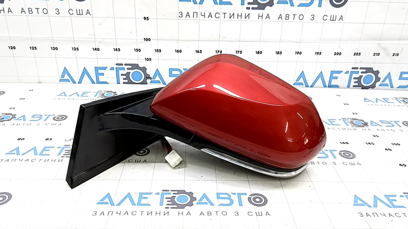 Left side mirror assembly for Toyota Prius 50 Prime 17-20, 6 pins, heated, BSM, red