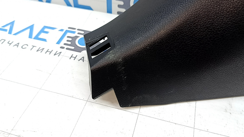Toyota Prius 50 Prime 16-22 black, worn front pillar trim, lower left