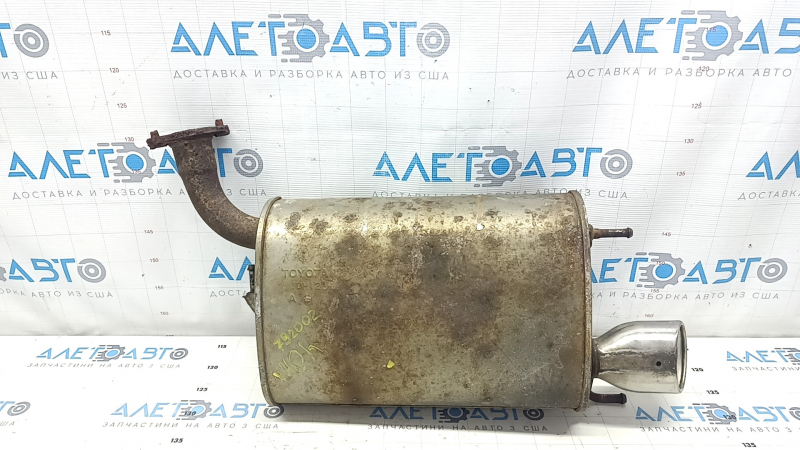 Rear muffler with barrel for Toyota Camry v40 2.4, 2.5, hybrid, rusty, studs sawed off