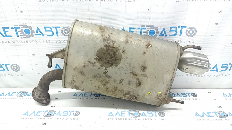 Rear muffler with barrel for Toyota Camry v40 2.4, 2.5, hybrid, rusty, studs sawed off