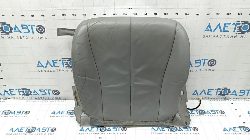 Driver's seat cushion cover for Toyota Camry v40 10-11 with heating, gray leather, wrinkled, needs cleaning, scuffed, cracked, scratches
