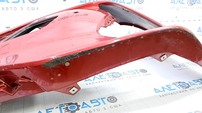 Front left bumper for Toyota Prius 50 Prime 17-22 with parking sensors, red, scratches