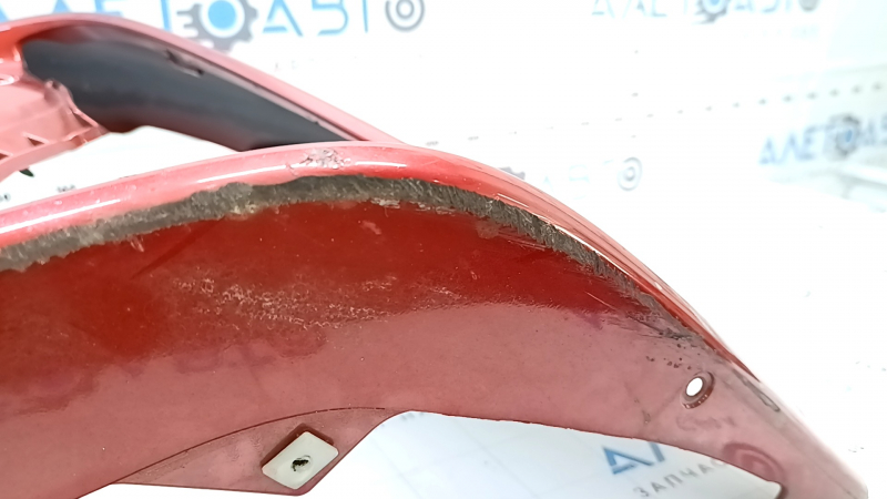 Front left bumper for Toyota Prius 50 Prime 17-22 with parking sensors, red, scratches