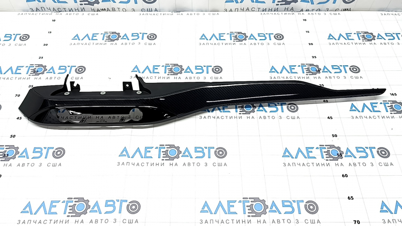 Right front panel trim for Ford Escape MK4 20-24, black gloss carbon fiber, for small display, scratches