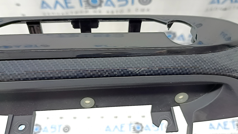 Right front panel trim for Ford Escape MK4 20-24, black gloss carbon fiber, for small display, scratches